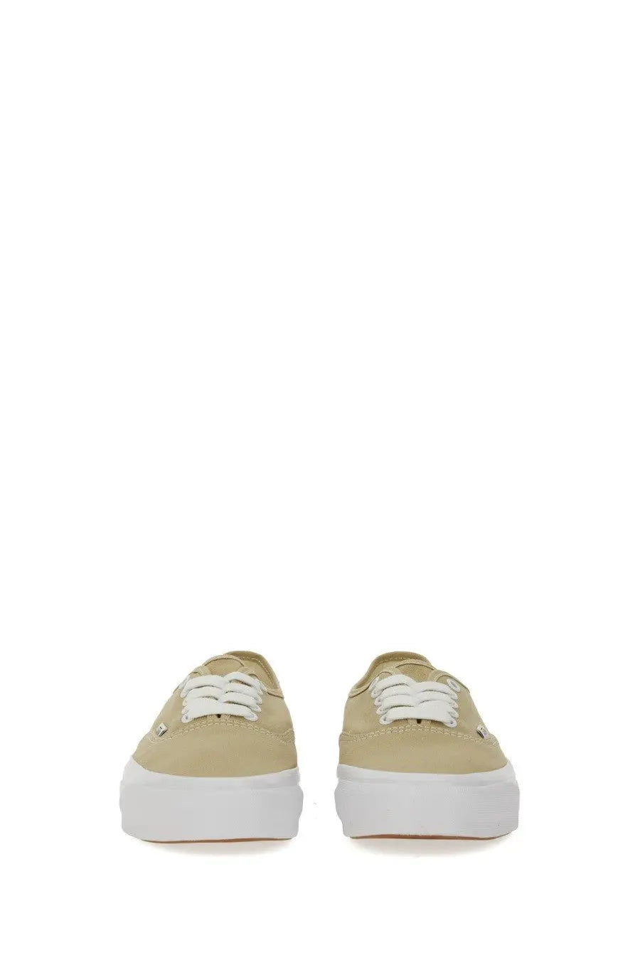 Vans men’s sneaker lx authentic beige canvas sneakers with white laces and thick white rubber sole