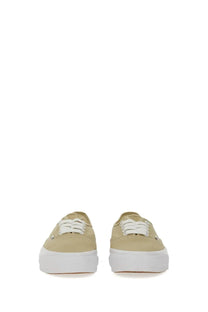 Vans men’s sneaker lx authentic beige canvas sneakers with white laces and thick white rubber sole