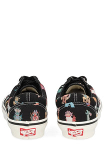 Vans men’s sneaker otw old skool vans undercover black featuring black canvas with colorful fantasy creature print