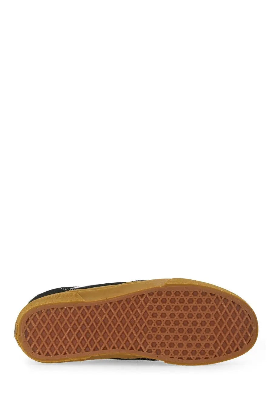 Vans unisex sneaker Rowley Classic black slip-on shoe with gum rubber sole featuring classic diamond tread pattern