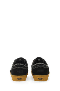 Vans unisex sneaker rowley classic black black suede old skool sneakers with white stitching and gum rubber soles