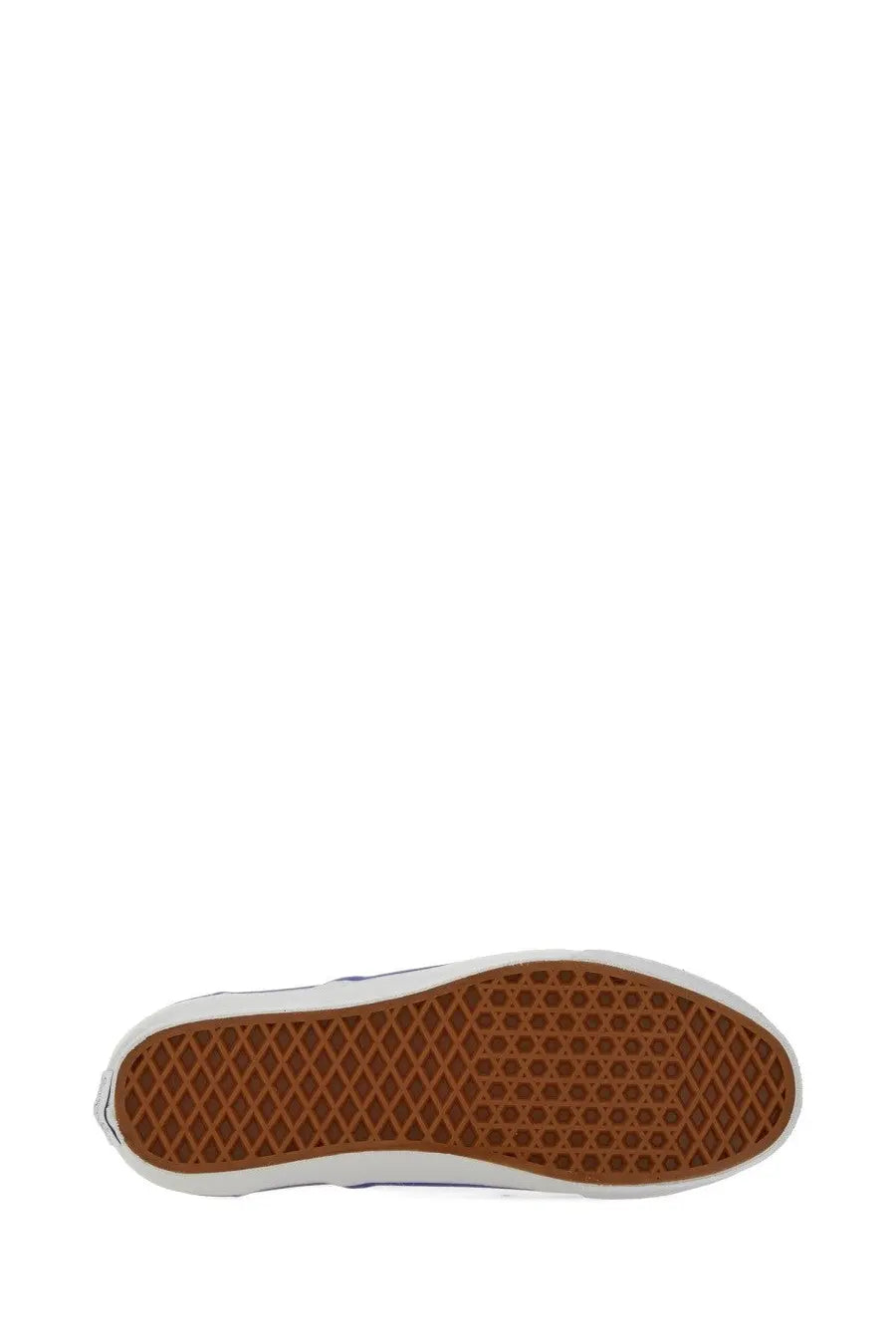 Vans unisex sneaker slip on reissue in white and brown with classic diamond-patterned rubber sole slip-on design