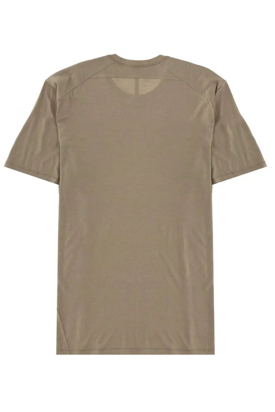 Veilance men shirt frame beige short-sleeved t-shirt with subtle textured fabric and minimalist design