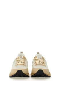 Veja men’s sneaker dekkan beige athletic shoes with beige and black mesh upper, chunky midsole, and rubber outsole