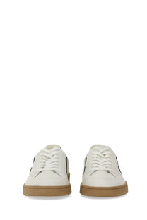Veja men’s sneaker white leather with black side accents and tan rubber soles is stylish and comfortable
