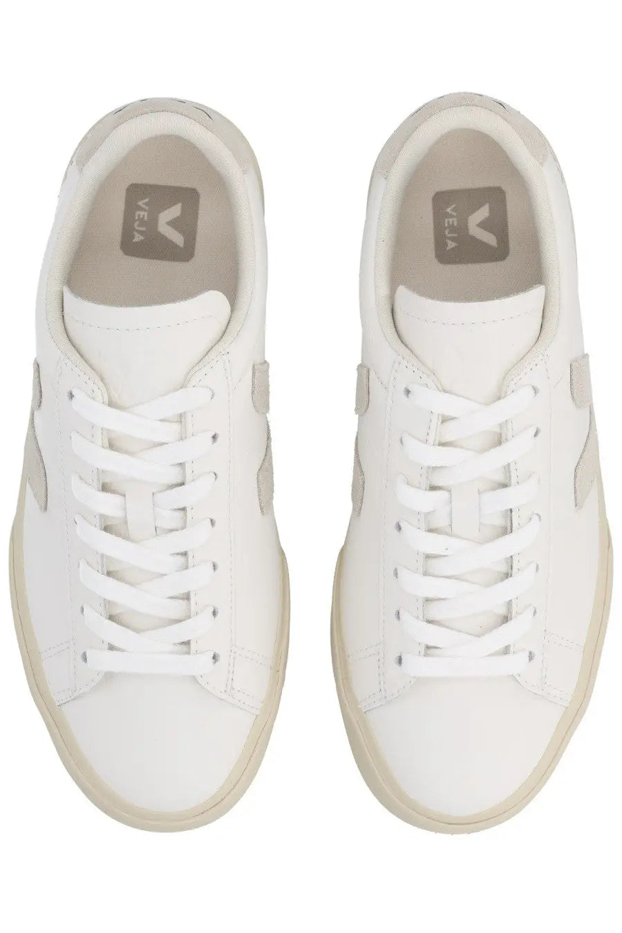 Veja unisex sneaker campo white white leather vela sneakers with subtle gray accents and minimalist design