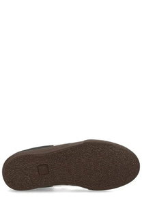 Brown rubber sole with textured grip and small square logo near heel on veja unisex sneaker panenka black