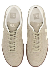 Veja unisex sneaker panenka grey in beige suede with white laces and brown rubber sole for casual wear