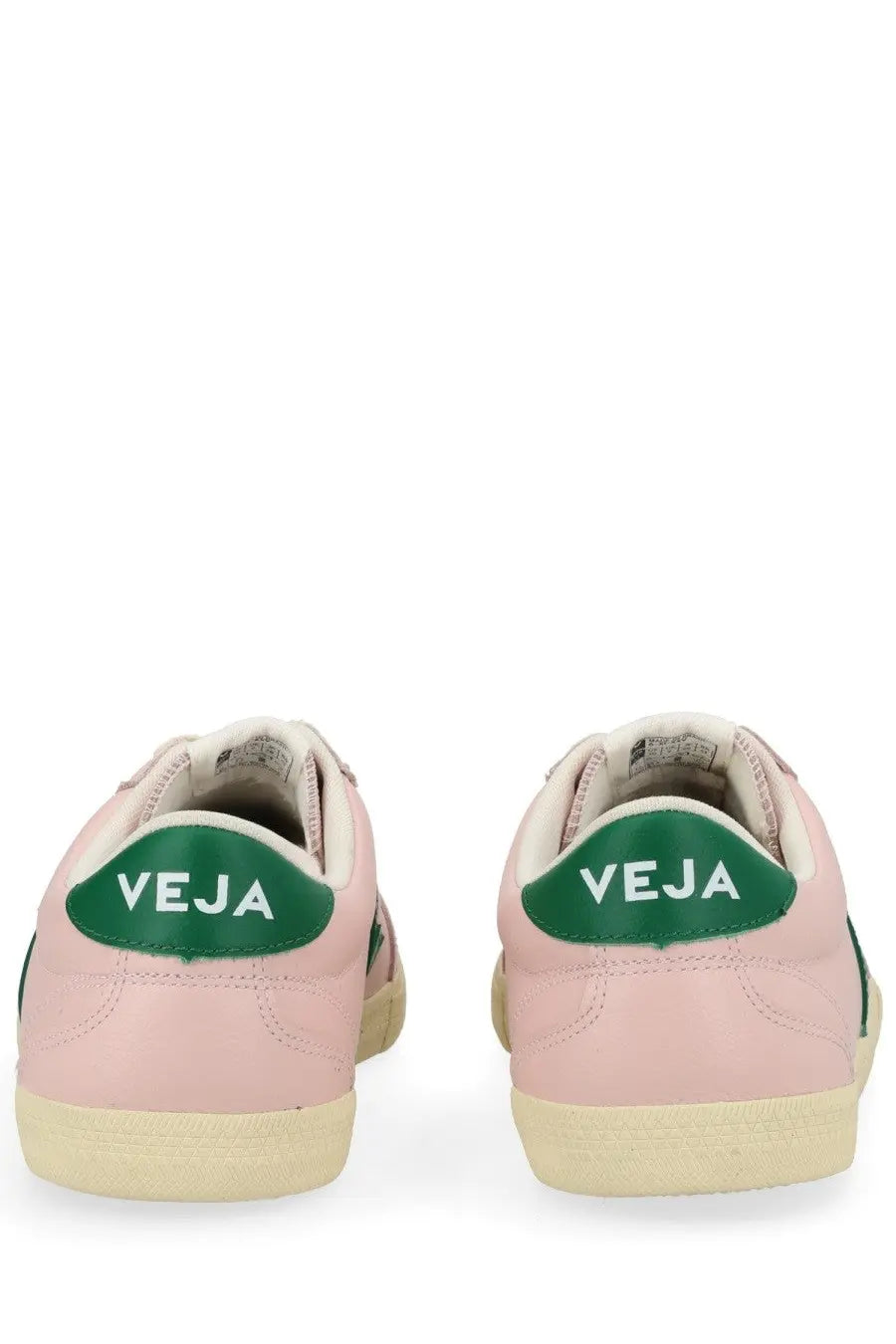 Veja unisex sneaker volley blue with pink leather, green accents, and white laces for casual wear