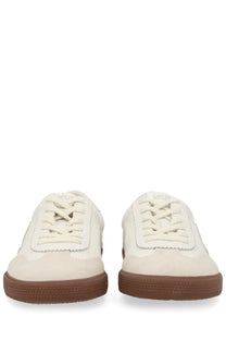 Veja unisex sneaker volley white cream-colored suede with brown rubber soles and matching laces