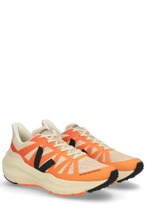 Veja women’s condor advanced sneaker orange running shoes in vibrant orange cream with black accents for active wear