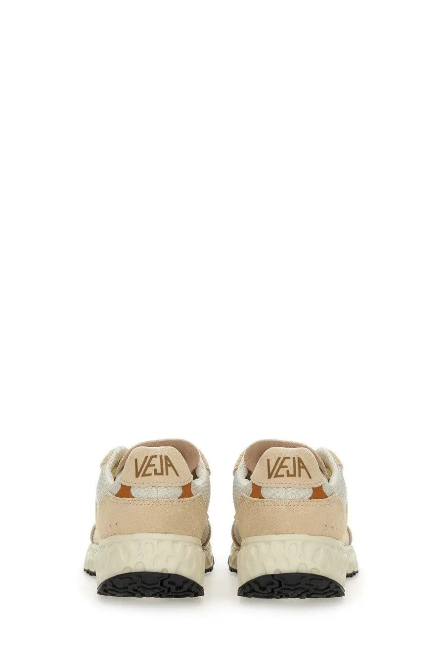 Beige and white veja women’s condor royale sneaker with textured rubber sole in multicolor design