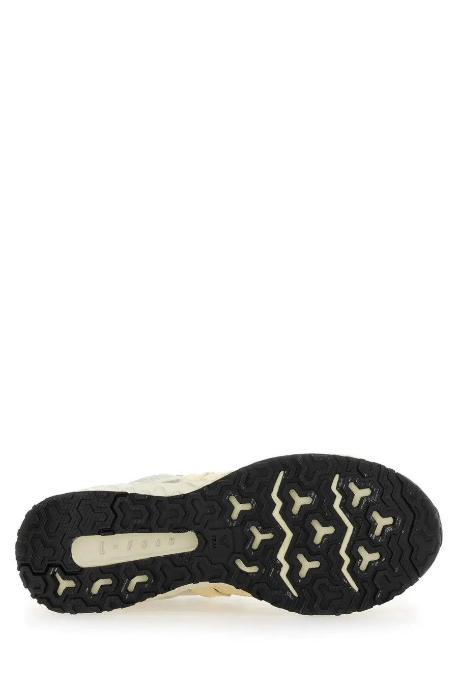 Veja womens Condor Royale sneaker multicolor black and cream running shoe with textured rubber sole and y-shaped traction patterns