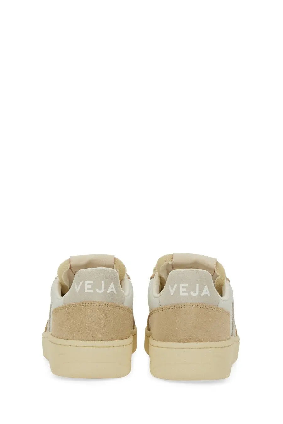 Veja women’s sneaker beige in suede and canvas with a minimalist design in beige and cream colors