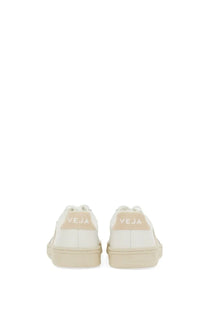 Veja women’s sneaker white with clean minimalist design in white and beige leather for casual wear