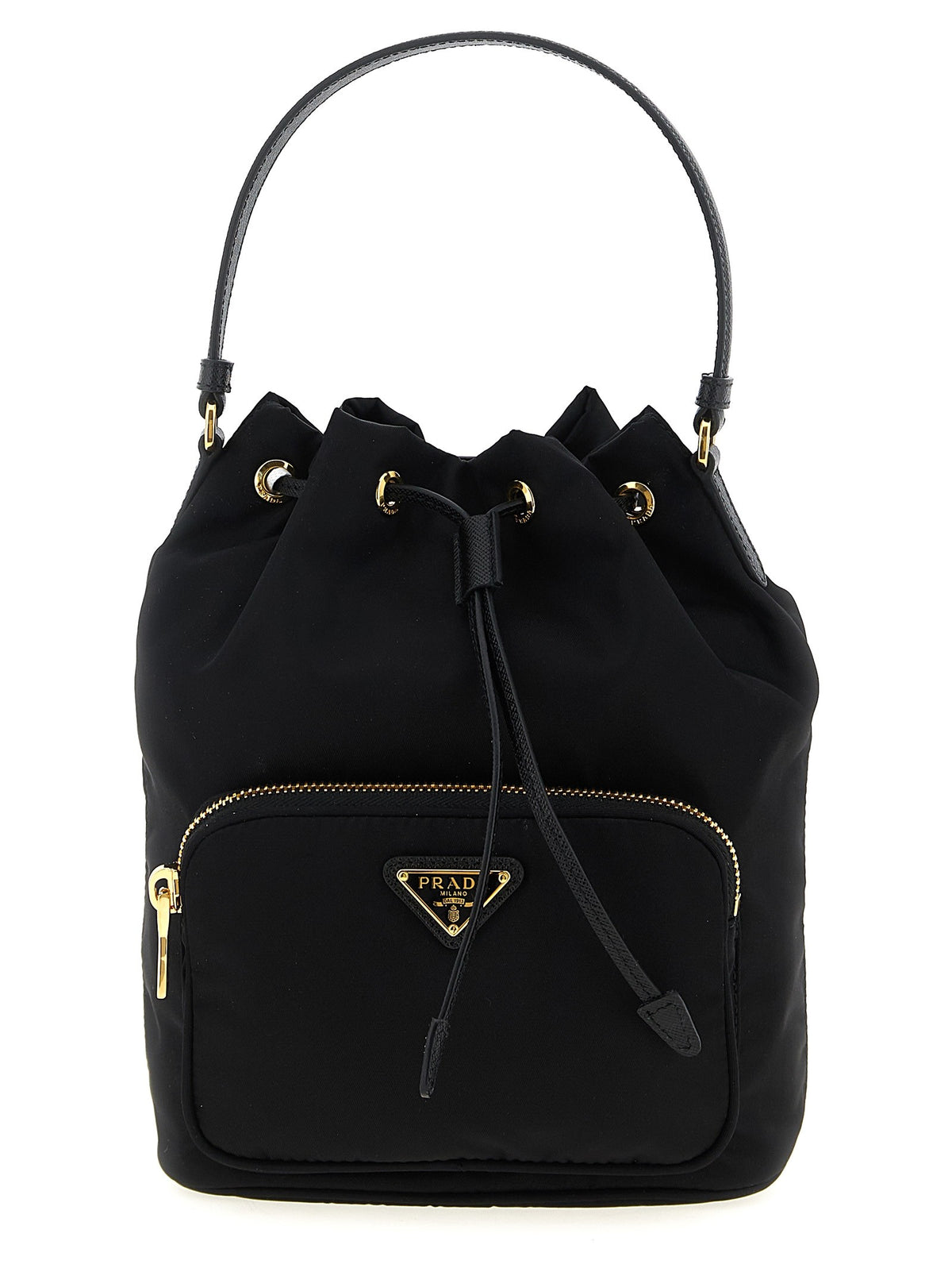 PRADA Vela Bucket Bag Black