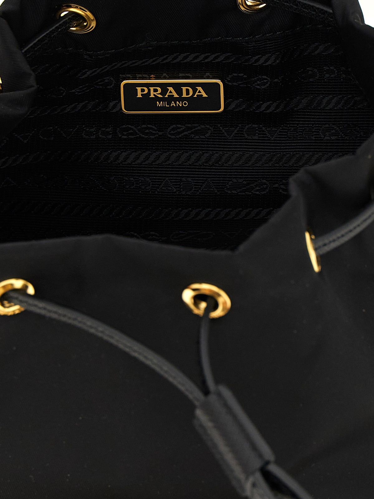 PRADA Vela Bucket Bag Black