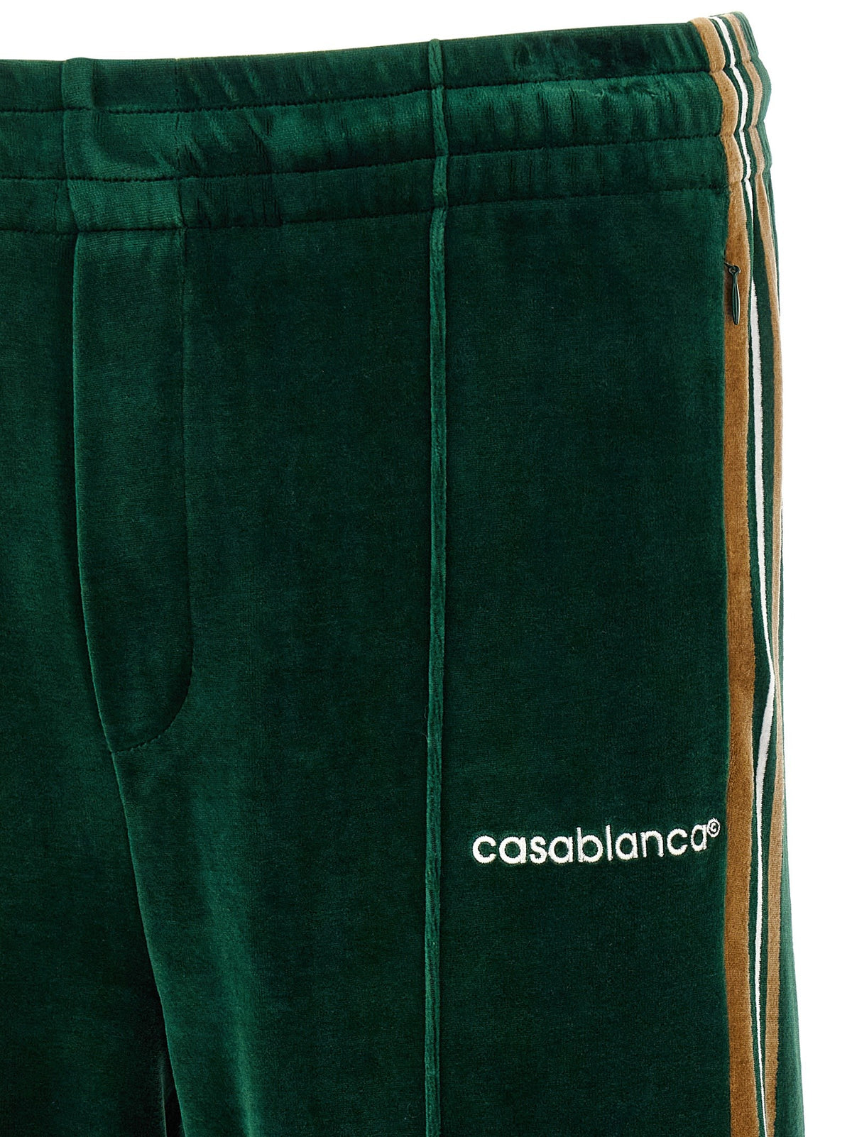 Casablanca Velour Joggers Green