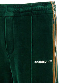 Casablanca Velour Joggers Green