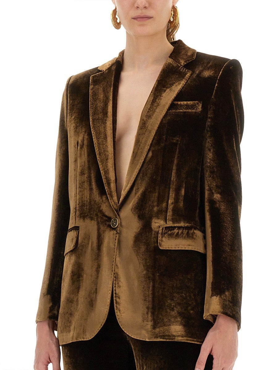 ETRO Women's Velvet Jacket Brown