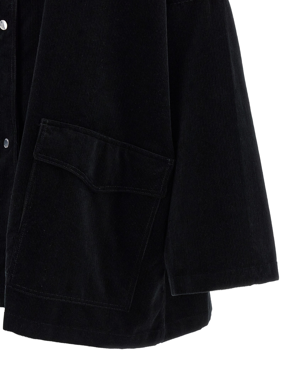 Toteme Velvet Overshirt Black