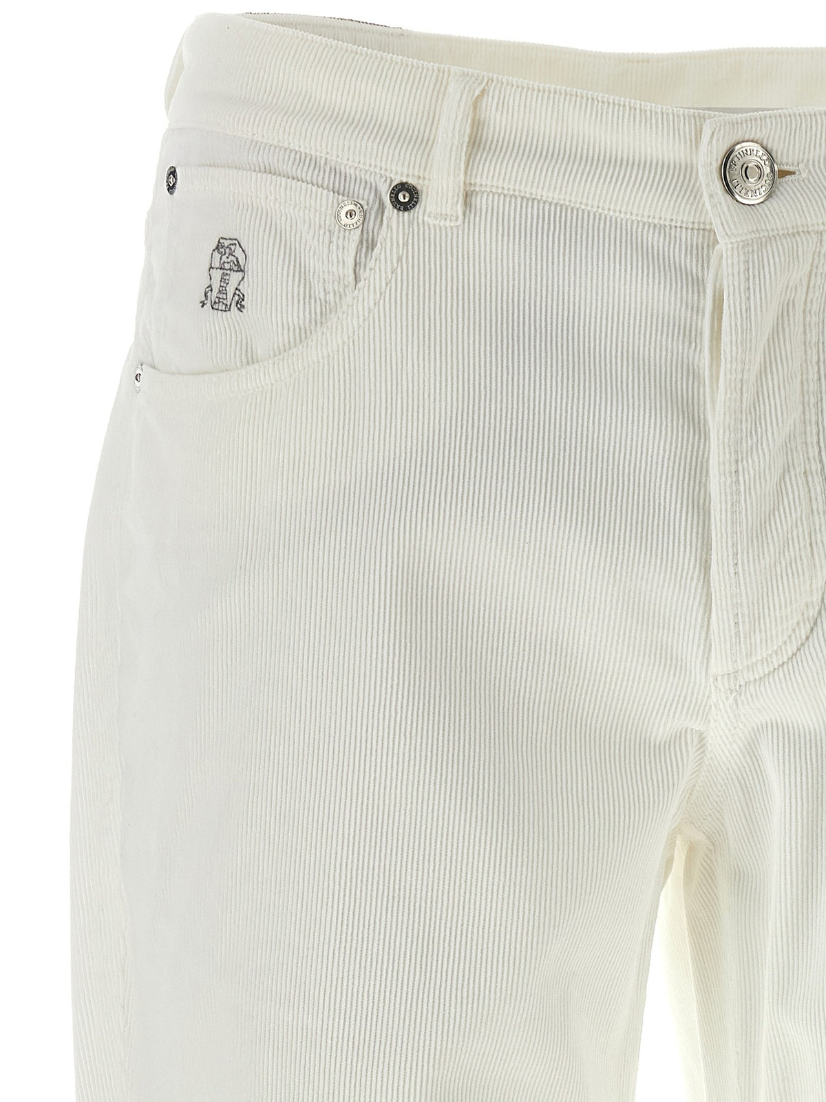 Brunello Cucinelli Velvet Pants White, view 3