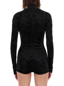 Versace Jeans Couture Women's Velvety Top Body Black