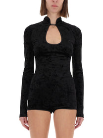Versace Jeans Couture Women's Velvety Top Body Black