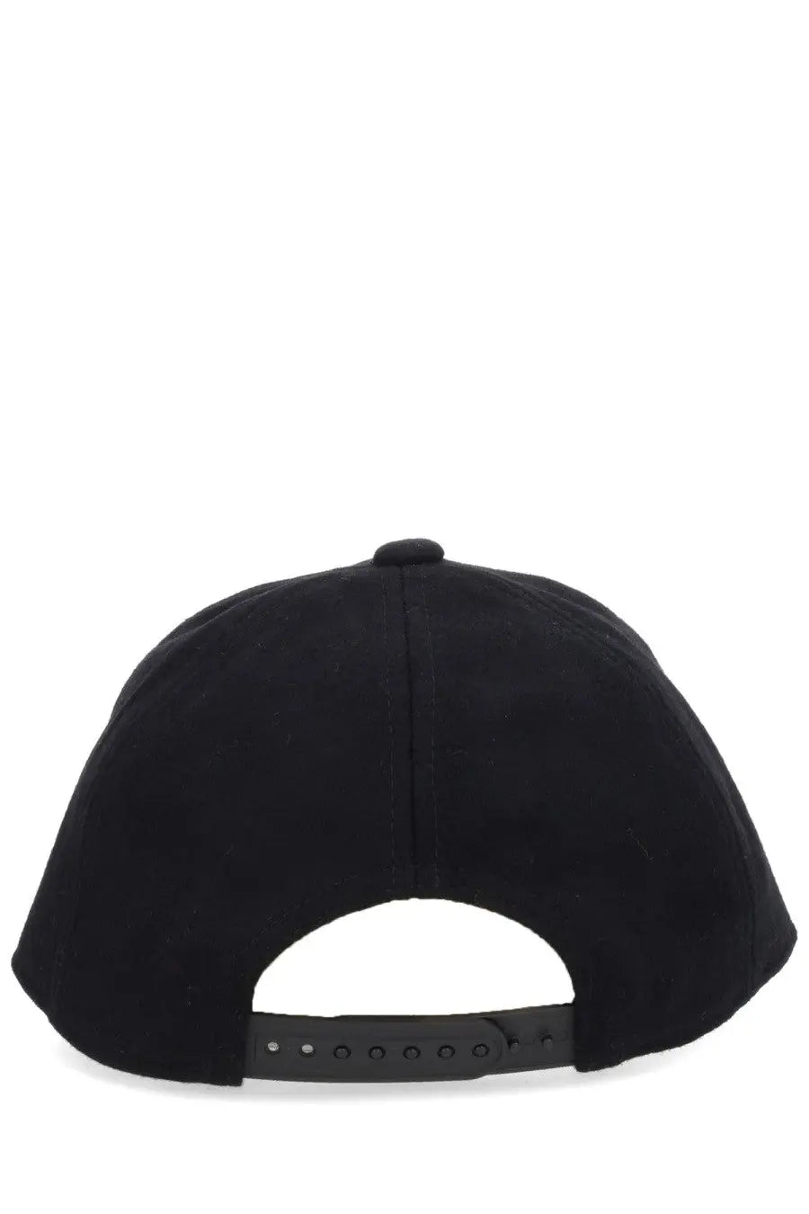 Versace jeans couture men’s black baseball cap with structured crown and adjustable strap at the back