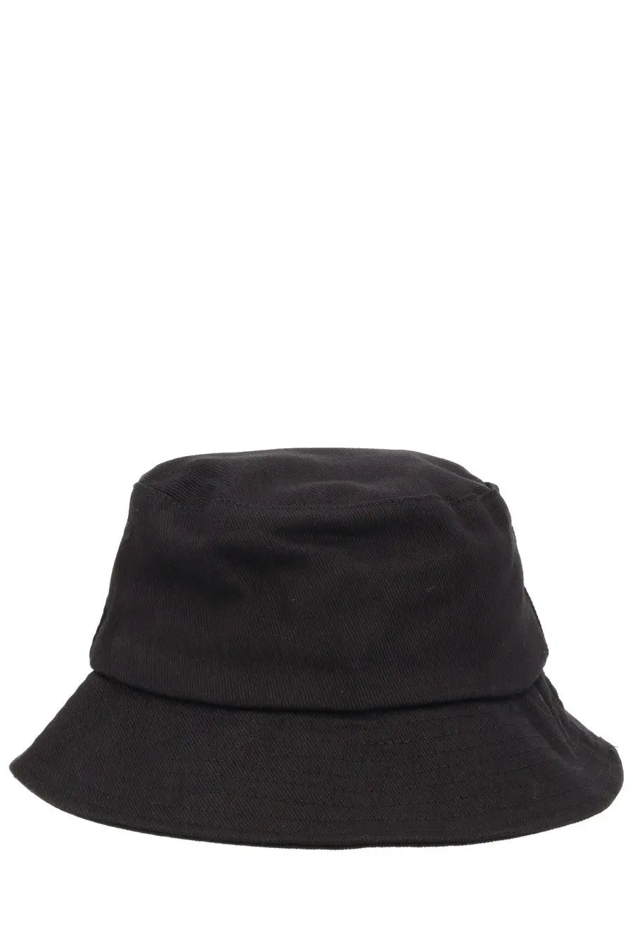 Versace jeans couture men’s black cotton bucket hat with wide brim and soft slightly wrinkled texture