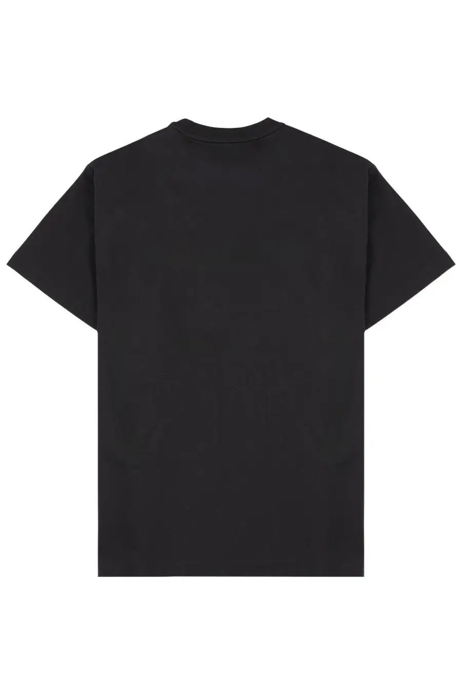 Versace jeans couture men’s black short-sleeved cotton t-shirt with crew neck shown from back view