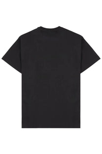 Versace jeans couture men’s black short-sleeved cotton t-shirt with crew neck shown from back view