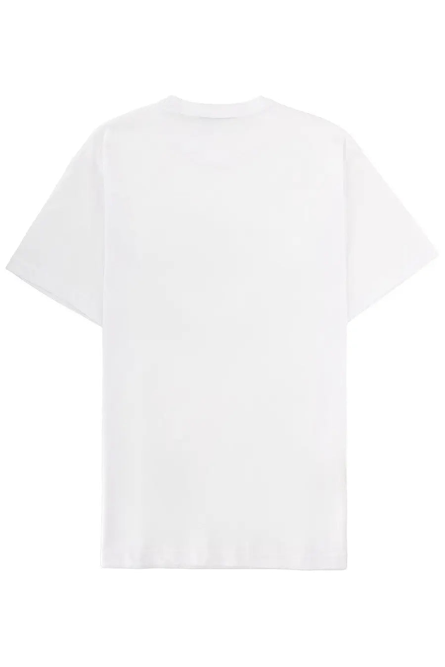 Versace jeans couture men’s white cotton t-shirt with simple crew neck and short sleeves