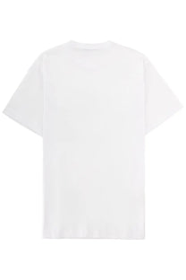 Versace Jeans Couture men’s white cotton t-shirt with simple crew neck and short sleeves