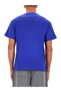 Versace Jeans Couture men’s vibrant royal blue short-sleeved crew neck t-shirt with classic simple design