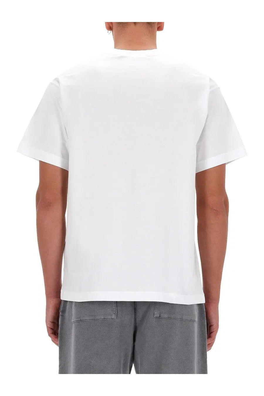 Versace Jeans Couture men’s white short-sleeved crew neck t-shirt made from soft cotton for casual wear