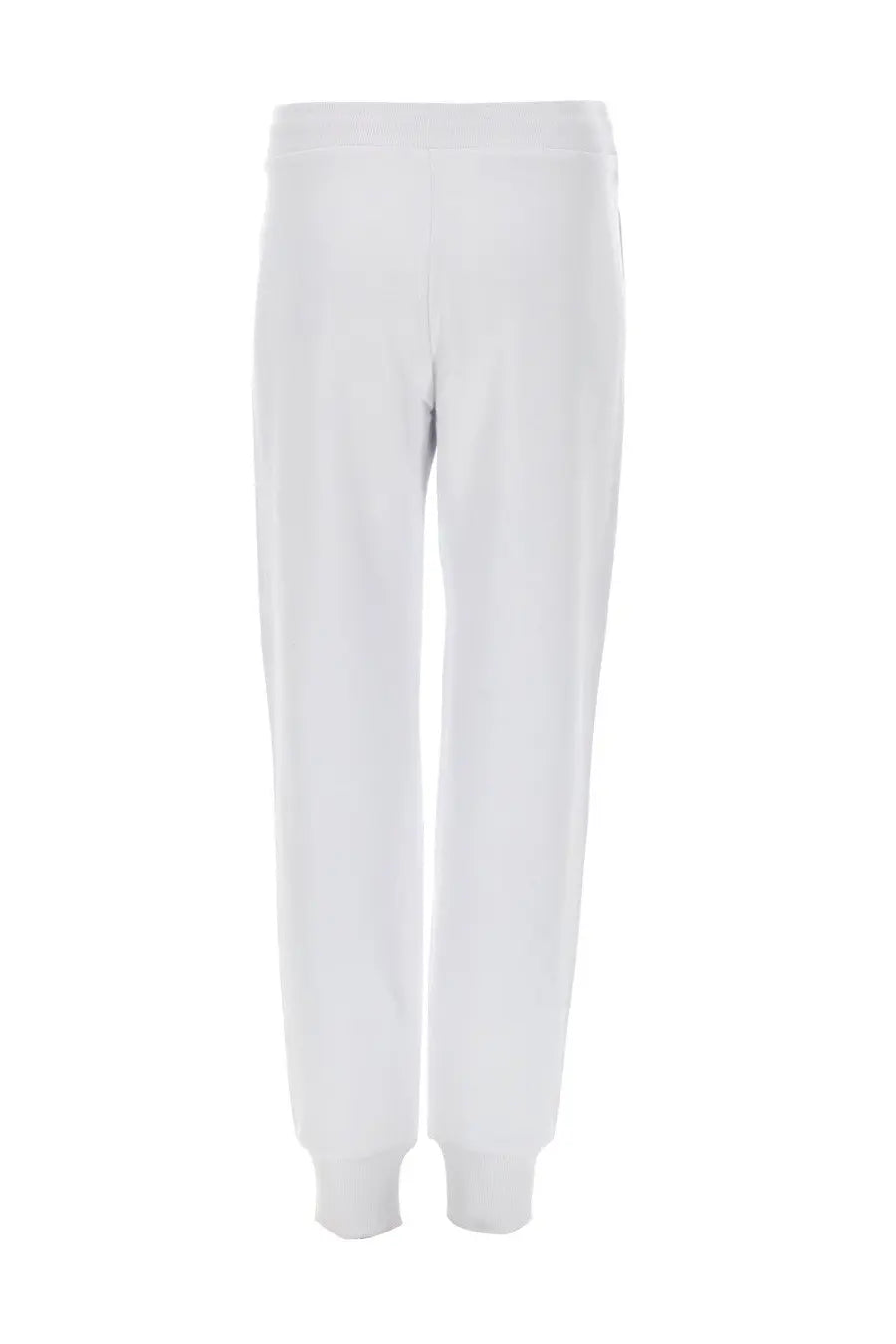 Versace jeans couture women’s white cotton joggers with a relaxed fit and elastic cuffs for casual wear