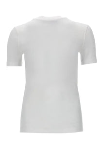 Versace Jeans Couture women’s white short-sleeved shirt with a simple crew neck design made of soft fabric