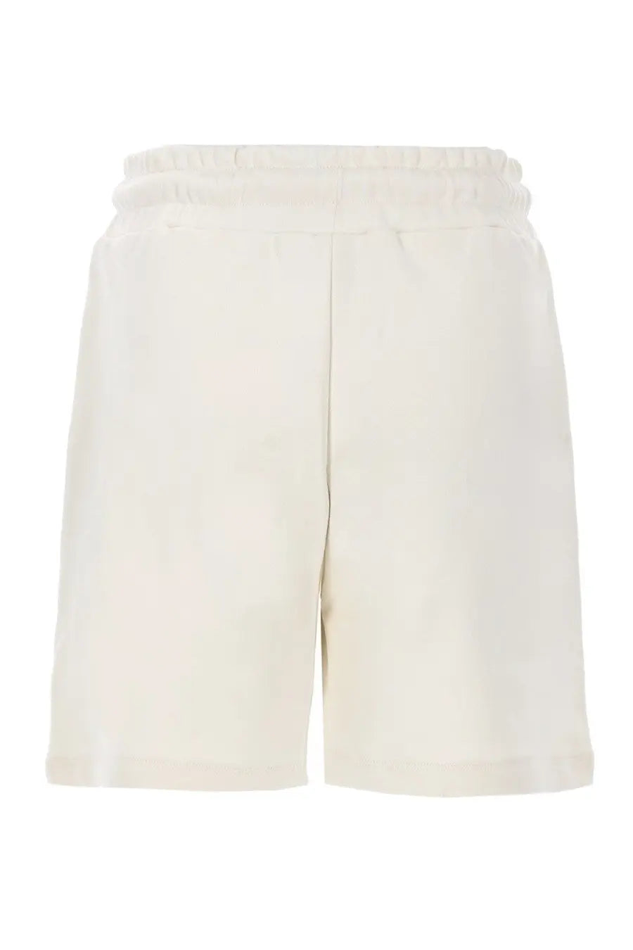 Versace Jeans Couture women’s cream shorts with soft texture elastic waistband and clean design in con white color