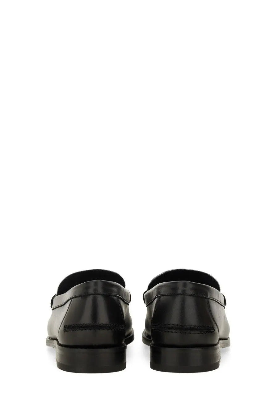 Versace men’s moccasin medusa white black leather loafers with sleek polished finish and classic slip-on design
