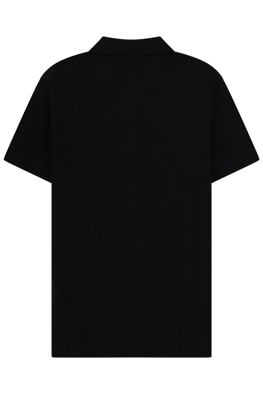 Versace men’s black polo shirt with short sleeves classic collar and smooth fabric for stylish casual wear