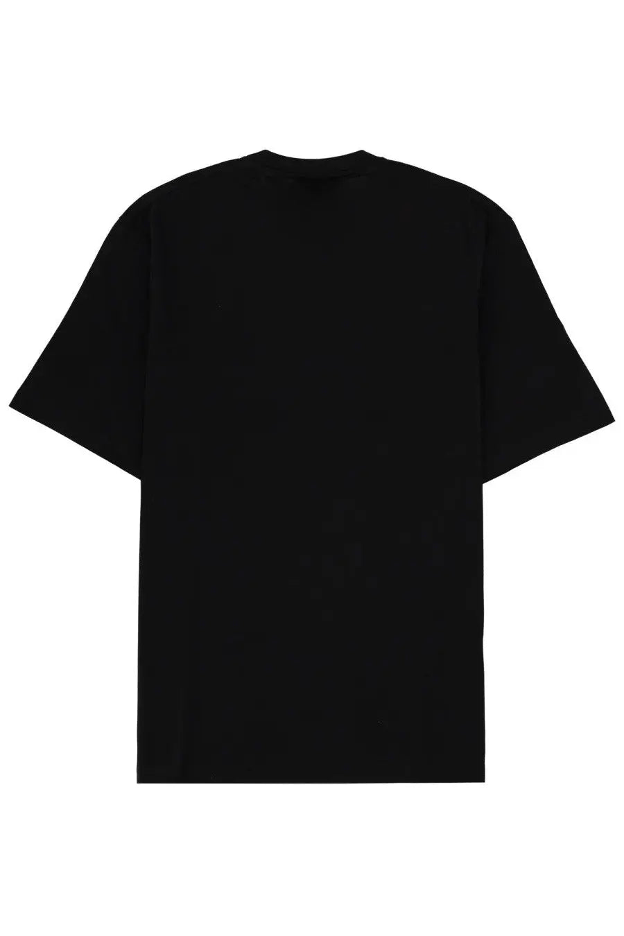 Versace men’s black oversized t-shirt with relaxed fit and short sleeves made from soft cotton material