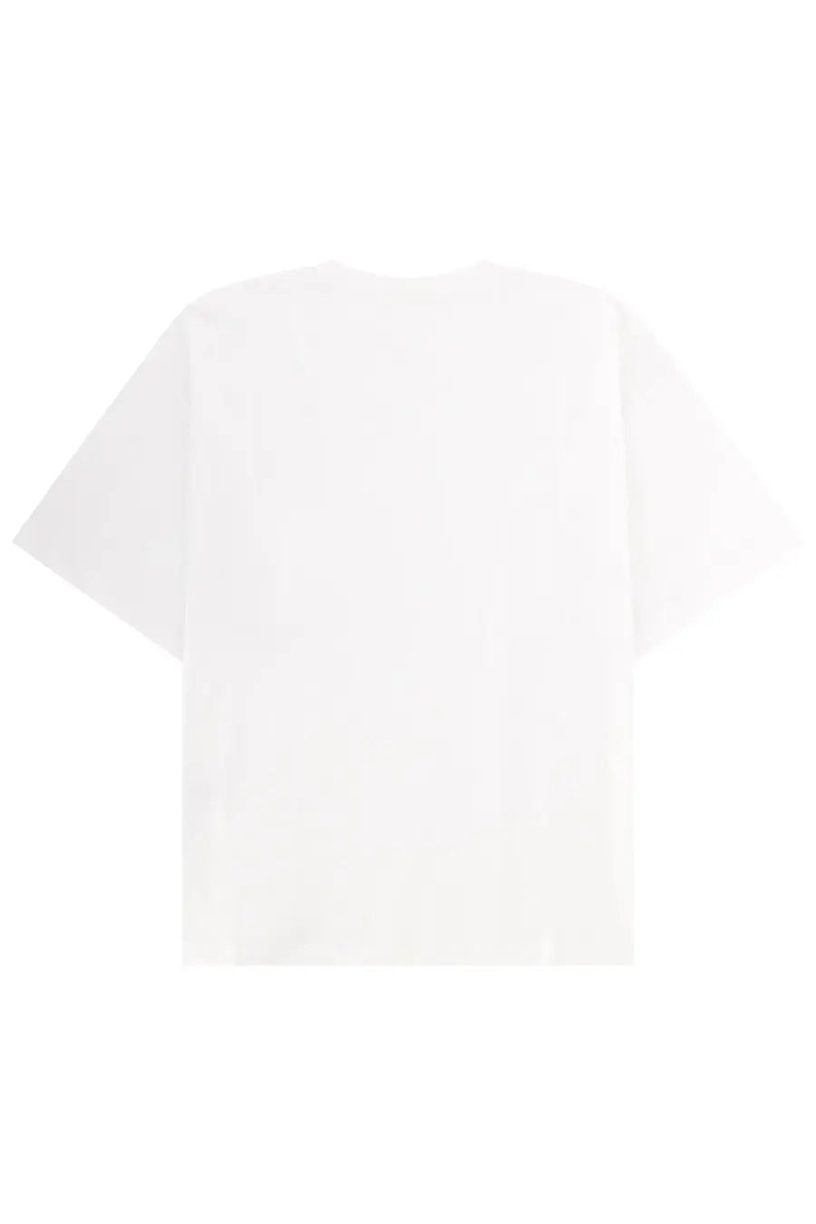Versace men’s white short-sleeved shirt with relaxed fit and chest pocket in minimalist design