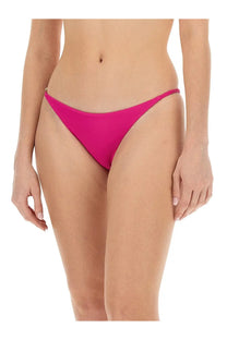 Versace women’s Medusa bikini bottom in bright fuchsia with sleek minimalist design and subtle gold waistband trim