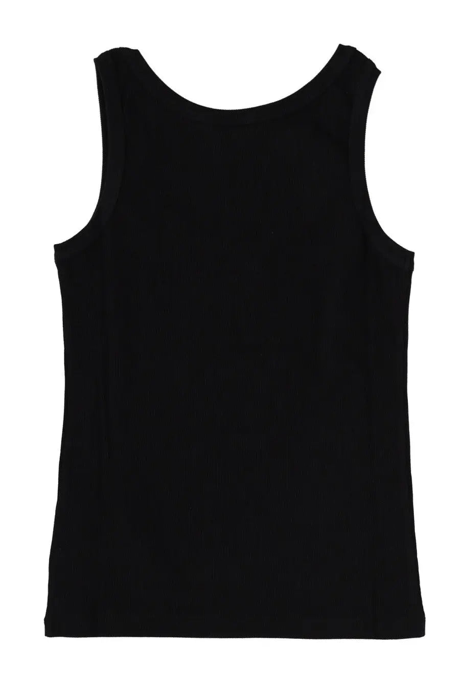 Versace women’s black sleeveless tank top with rounded neckline made of smooth solid fabric