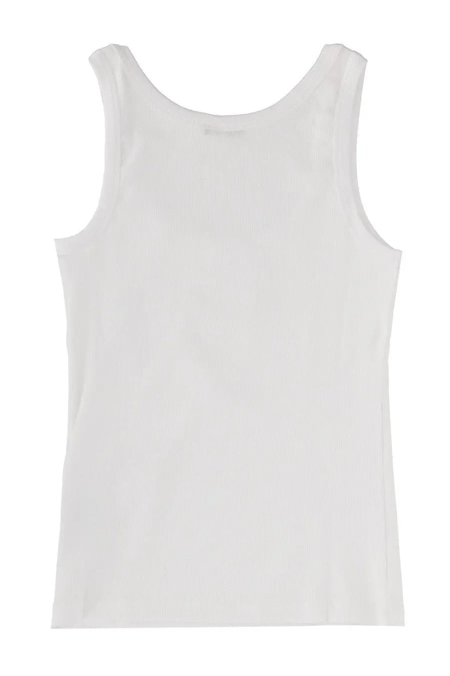 Versace women’s white sleeveless tank top with minimalist design perfect for casual wear