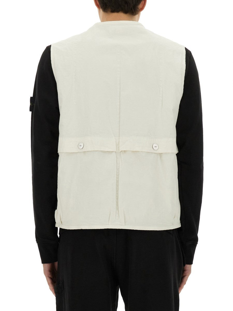 Stone Island Men's Vests White