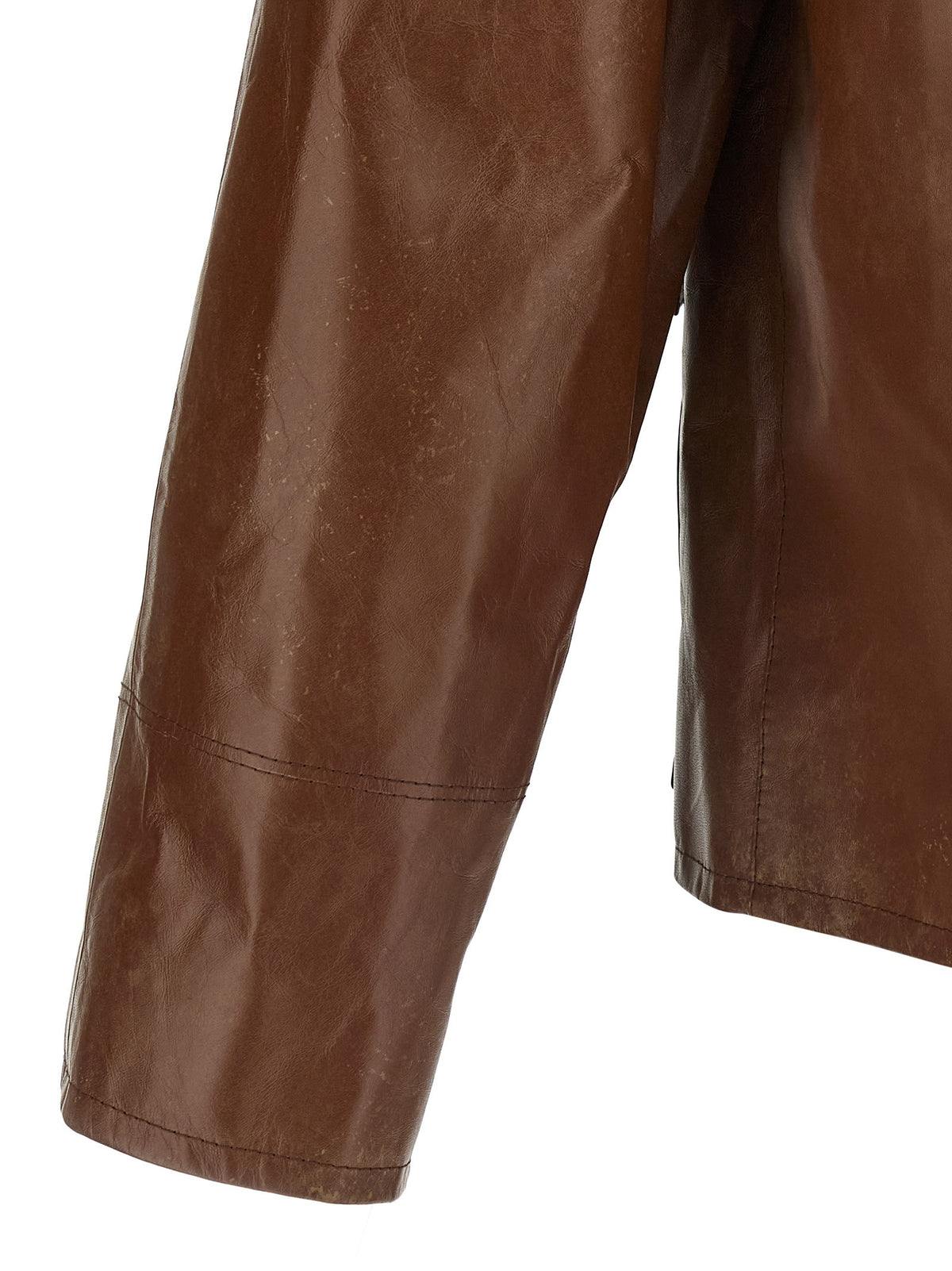 PRADA Vintage Leather Blouson Brown