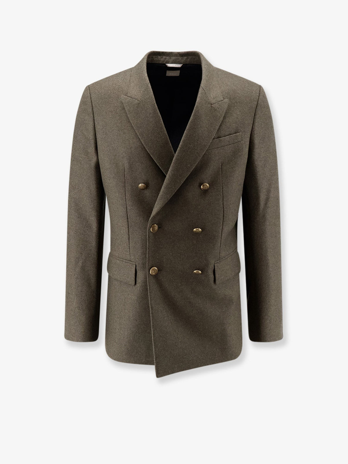 Dior Men's Virgin Wool and Cashmere Flannel Double Breasted Blazer Green