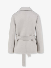 Dior Women's Virgin Wool and Silk Coat Gold